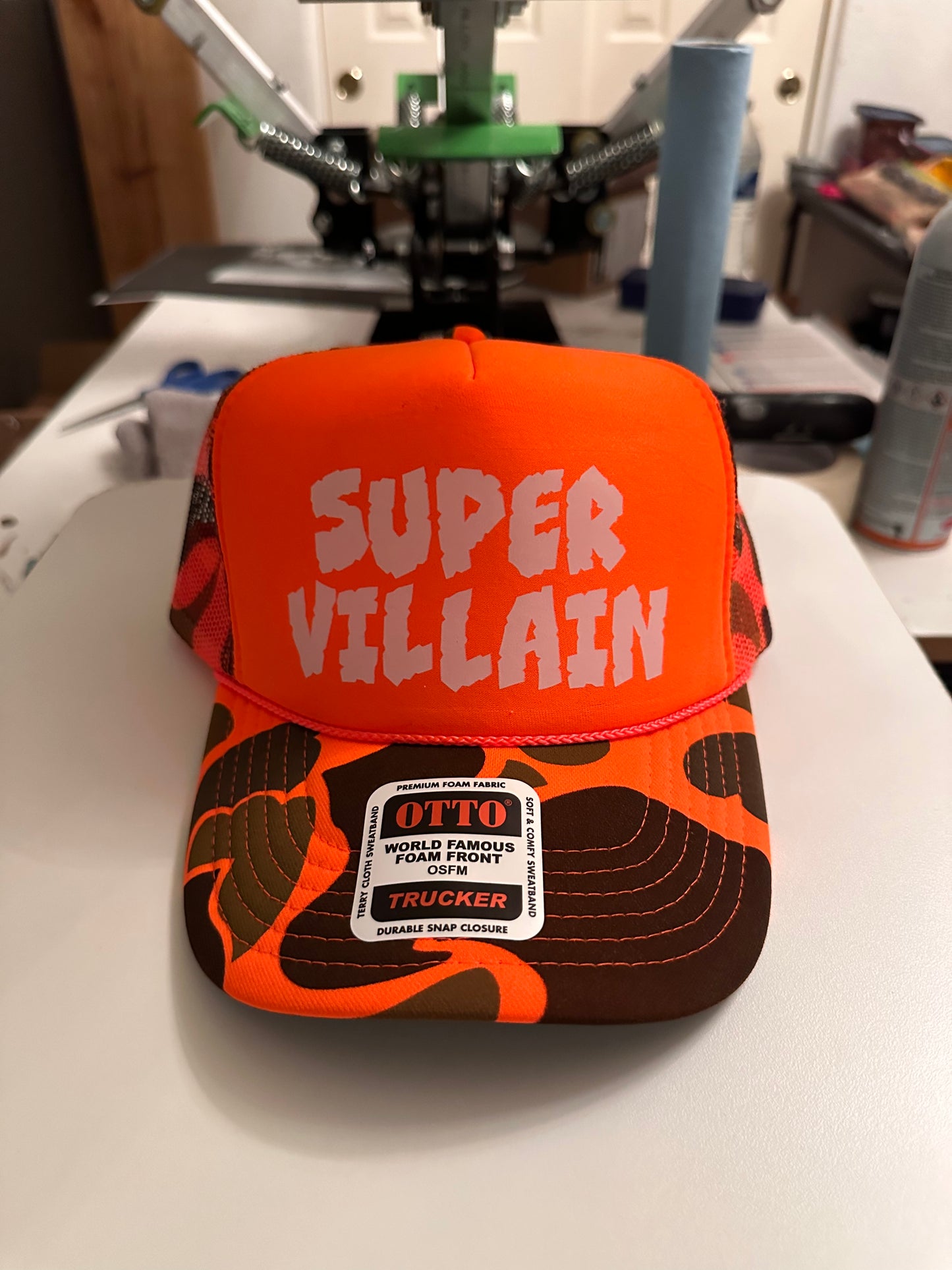 Super Villain Blaze Orange Trucker Cap