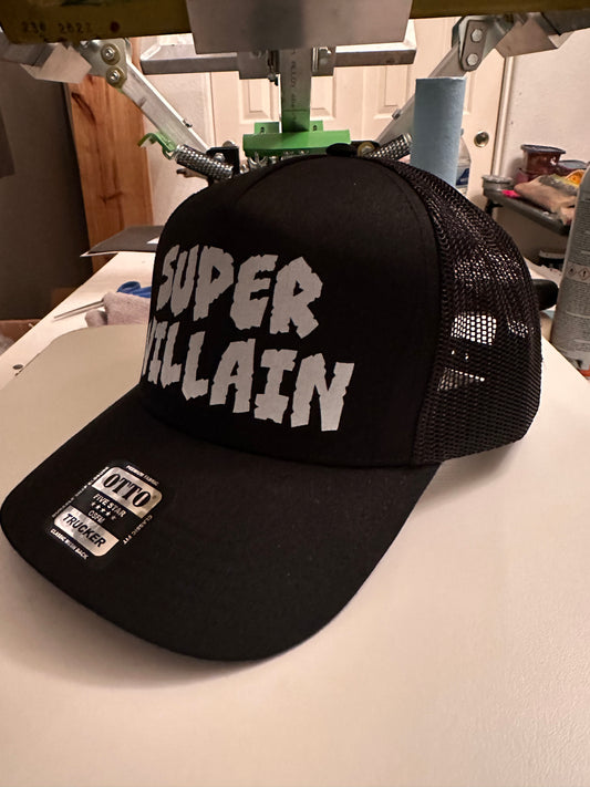 Super Villain Black Trucker Cap